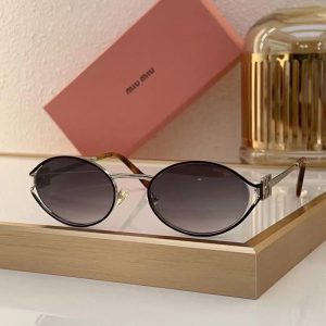 round metal frame sunglasses with chain uv400 protection luxury fashion